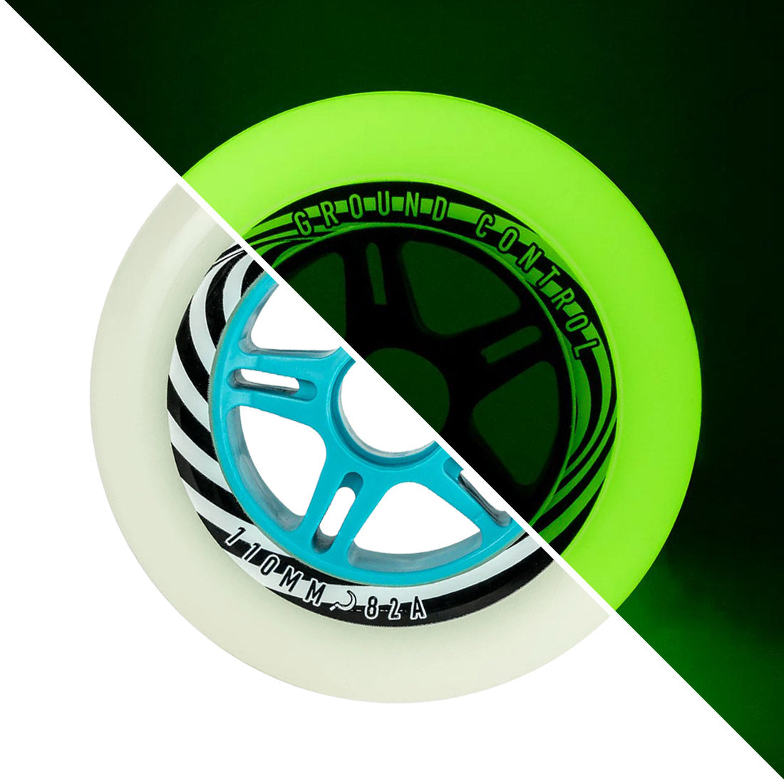 Ground Control Glow 110mm Wheels 6pk 82a | Blue Core Inline Rec Wheels