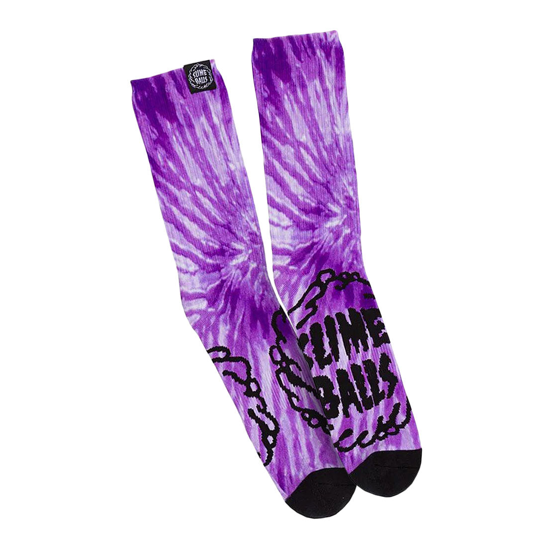 Santa Cruz Slime Balls Mens Crew Socks - Purple Mono Splat Apparel Socks