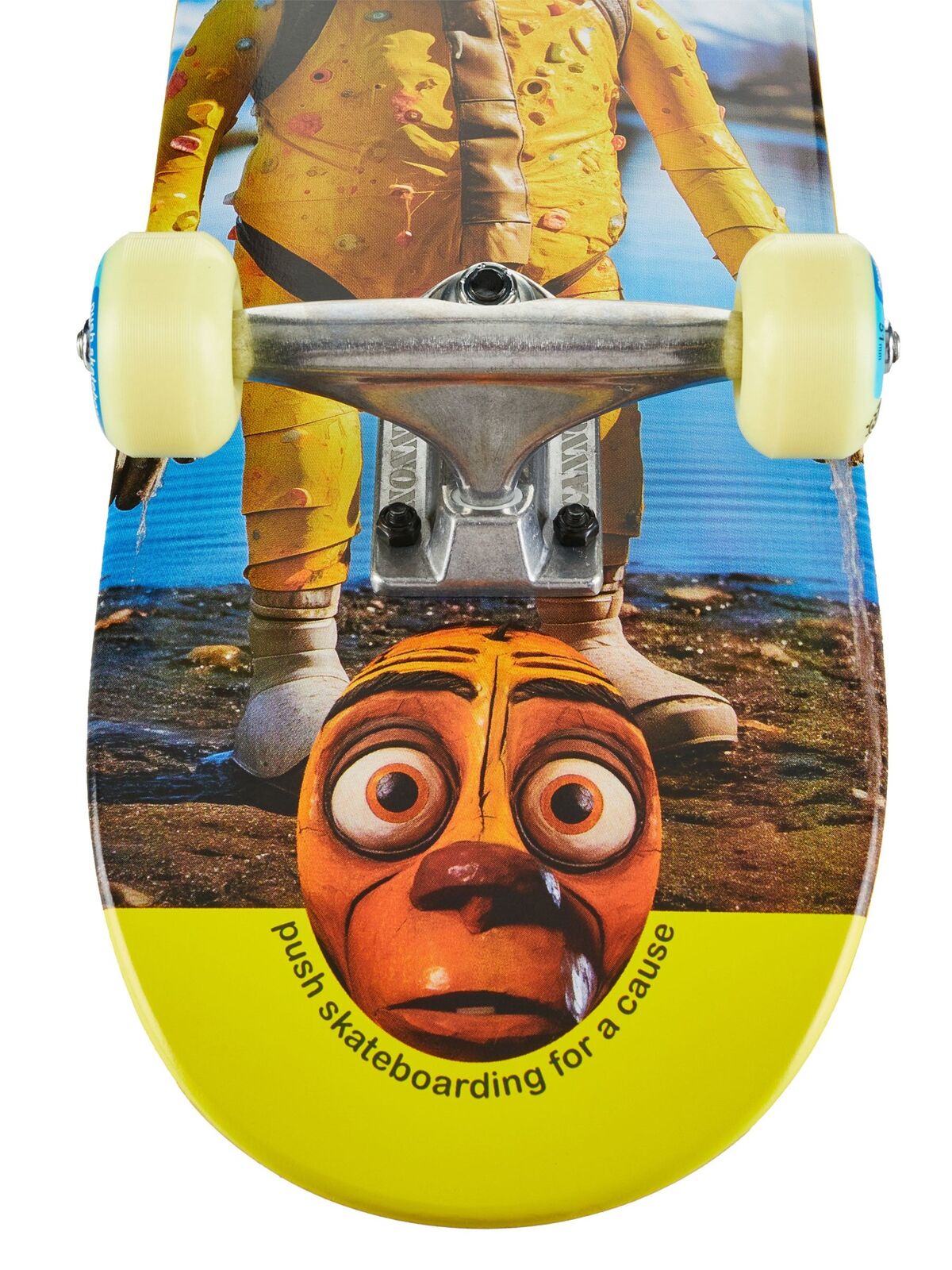 Push Skateboard Complete Yellow Man 7.25" Mini youth Skateboards