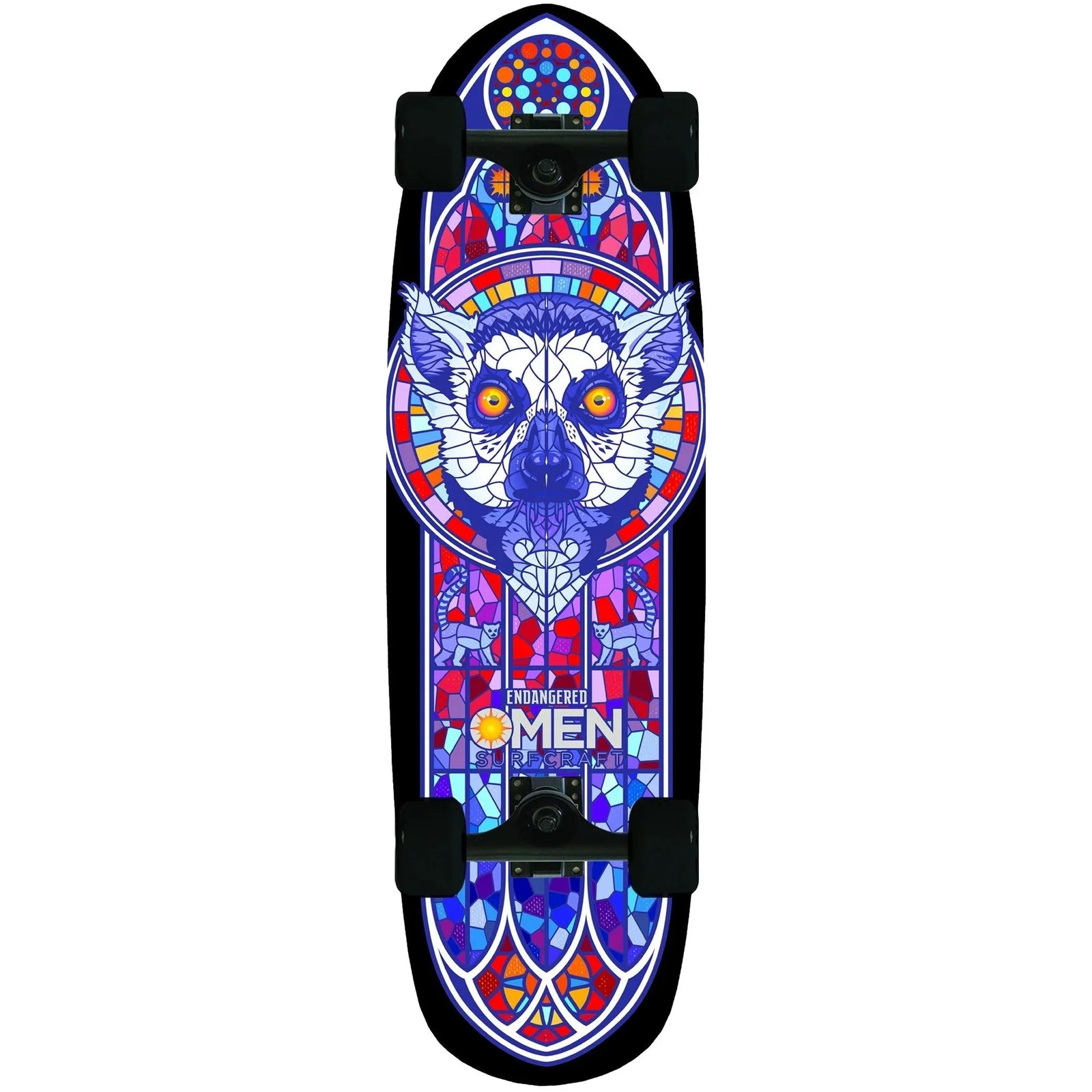 Omen Complete Endangered Lemur 33" x 8.9" Skateboards