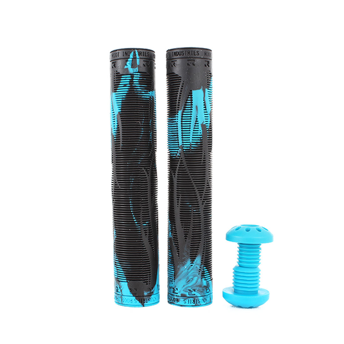 Root Industries R2 Air Grips - Aqua/Black Scooter Grips