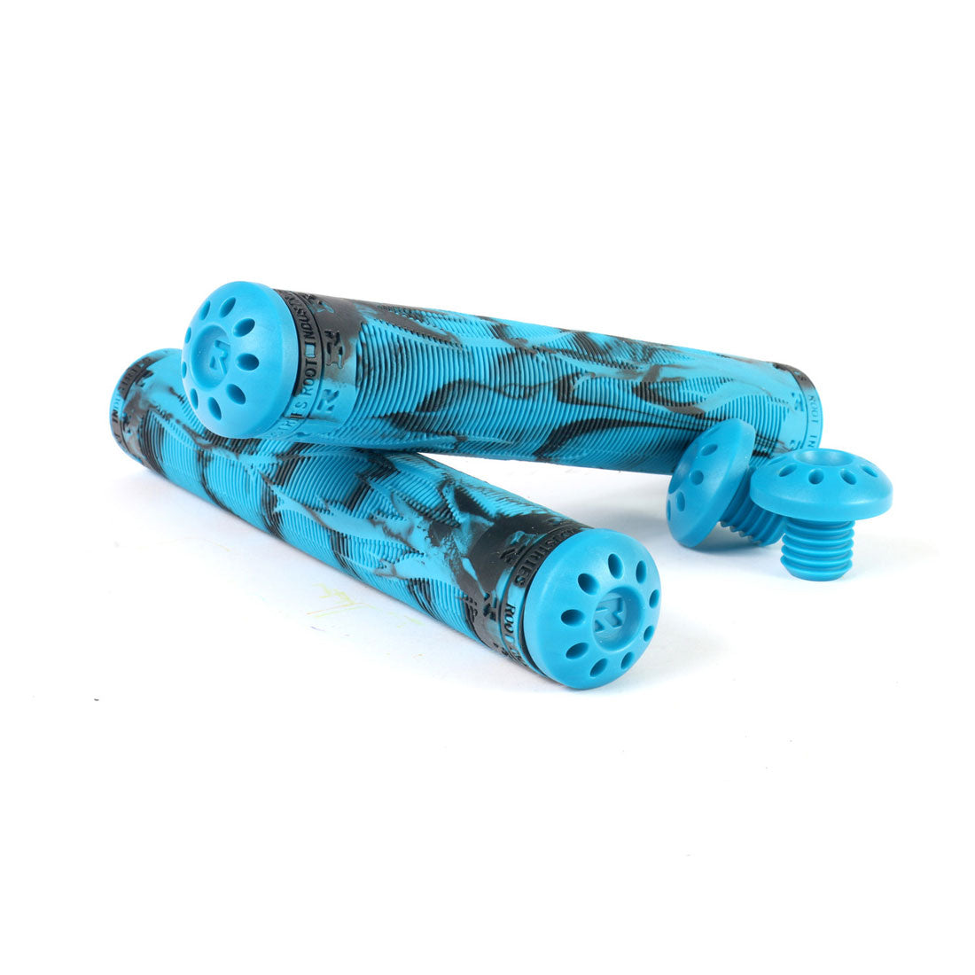 Root Industries R2 Air Grips - Aqua/Black Scooter Grips