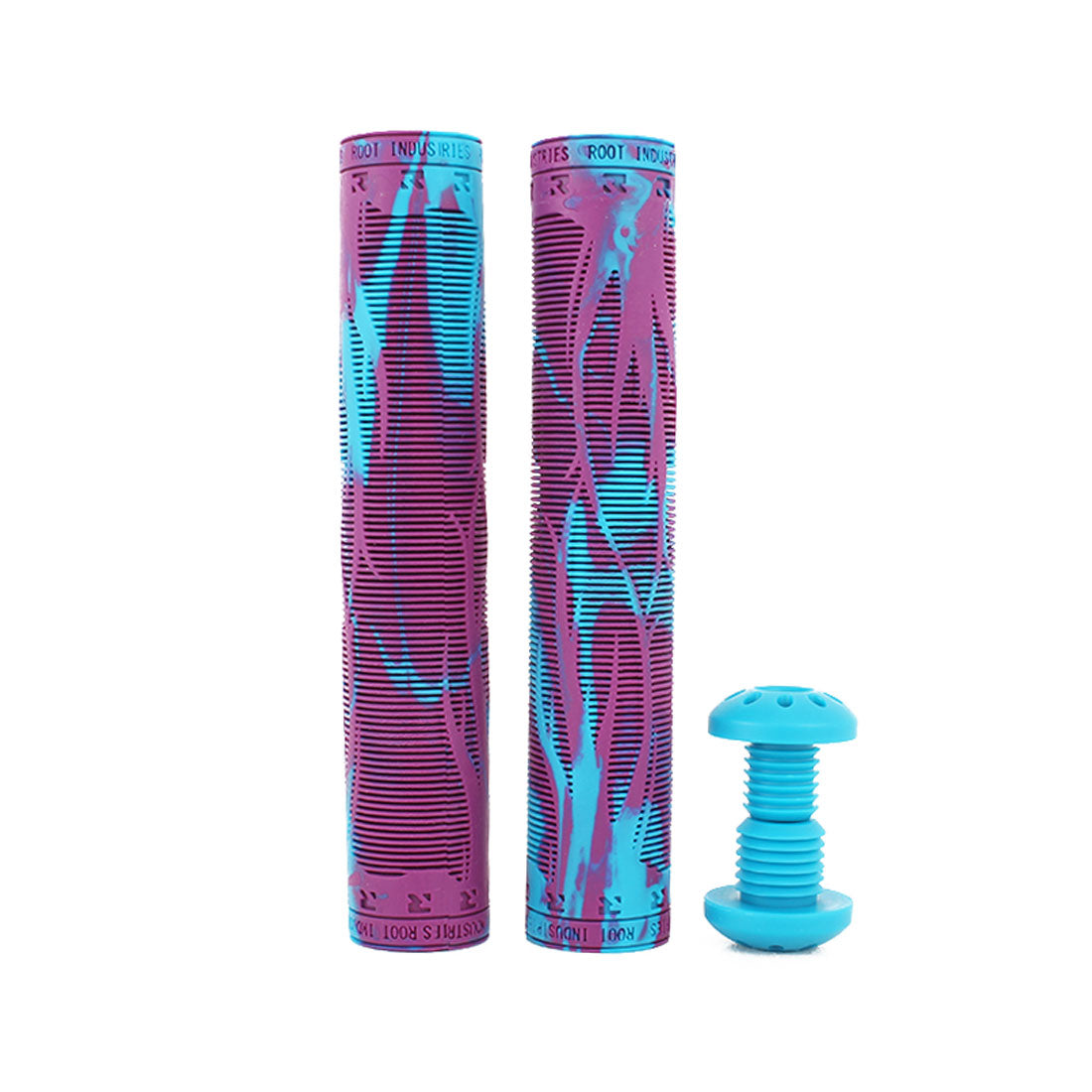 Root Industries R2 Air Grips - Aqua/Purple Scooter Grips