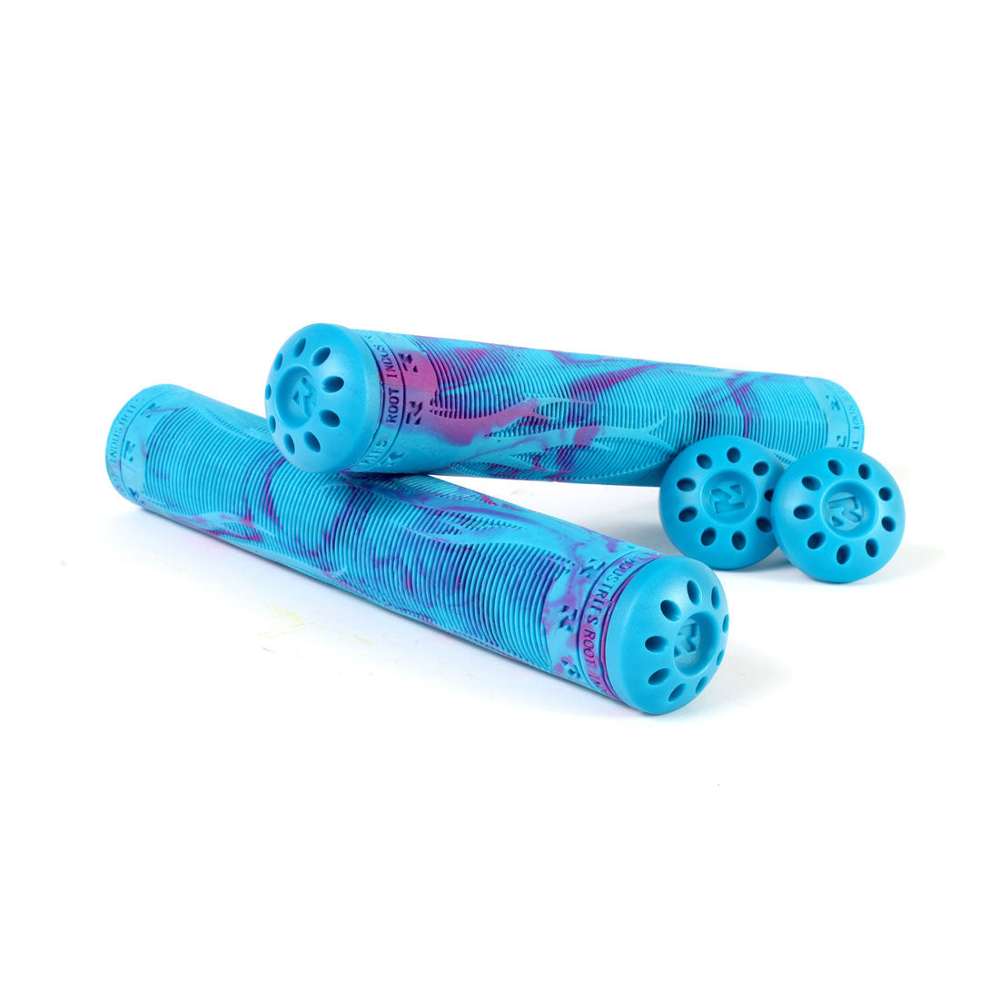 Root Industries R2 Air Grips - Aqua/Purple Scooter Grips