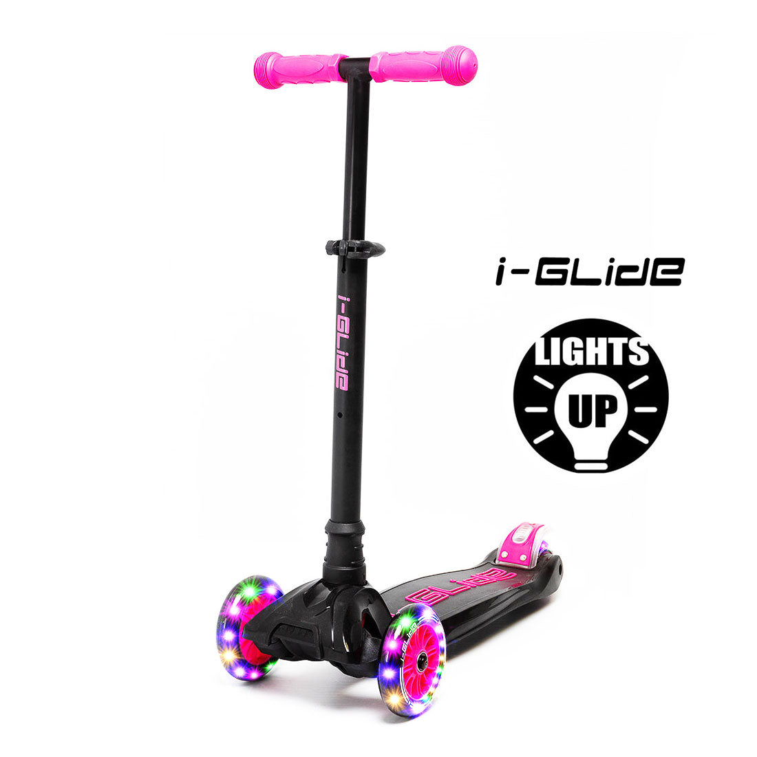 I-Glide Kids 3-Wheel Scooter - Black/Pink Scooter Completes Rec