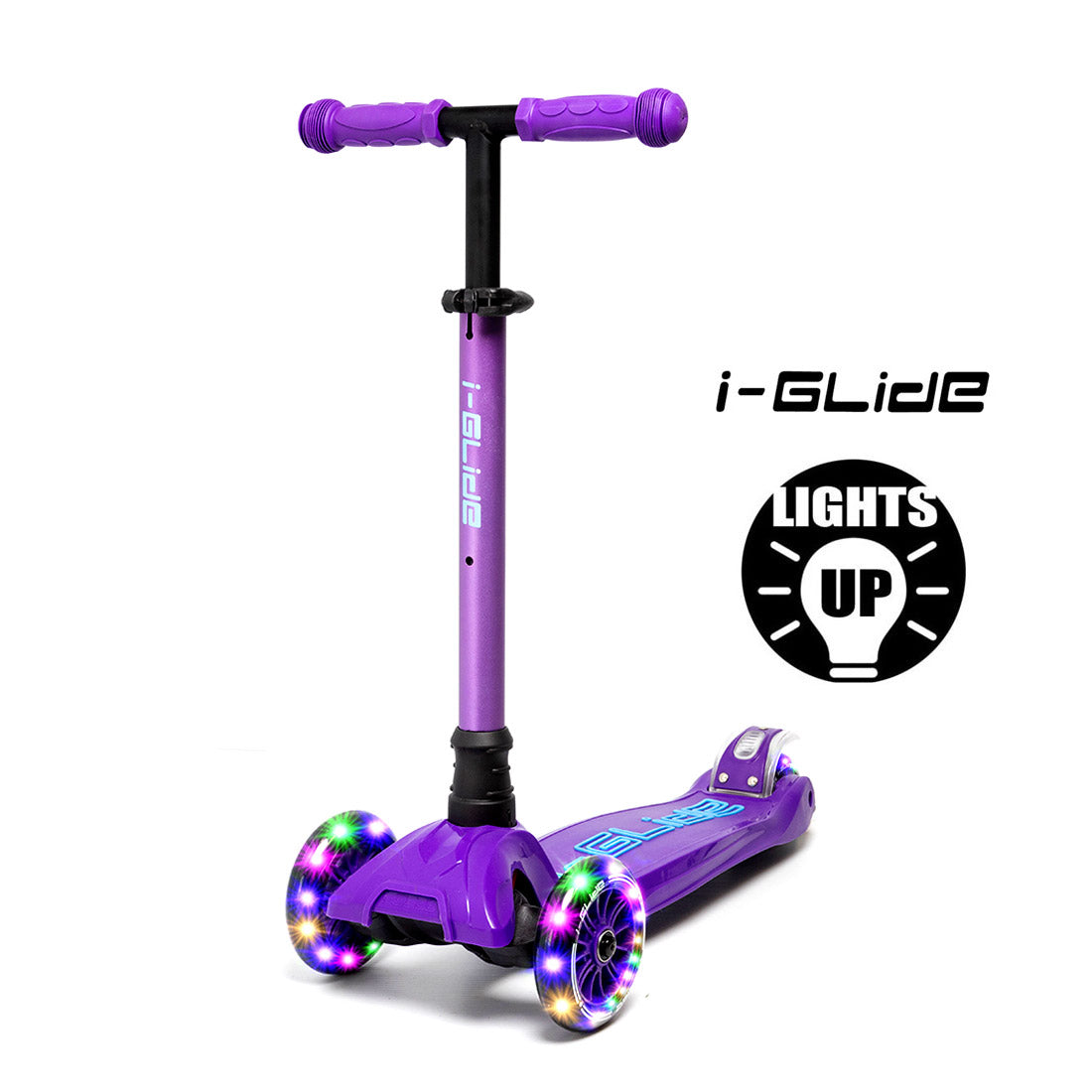 I-Glide Kids 3-Wheel Scooter - Purple Scooter Completes Rec