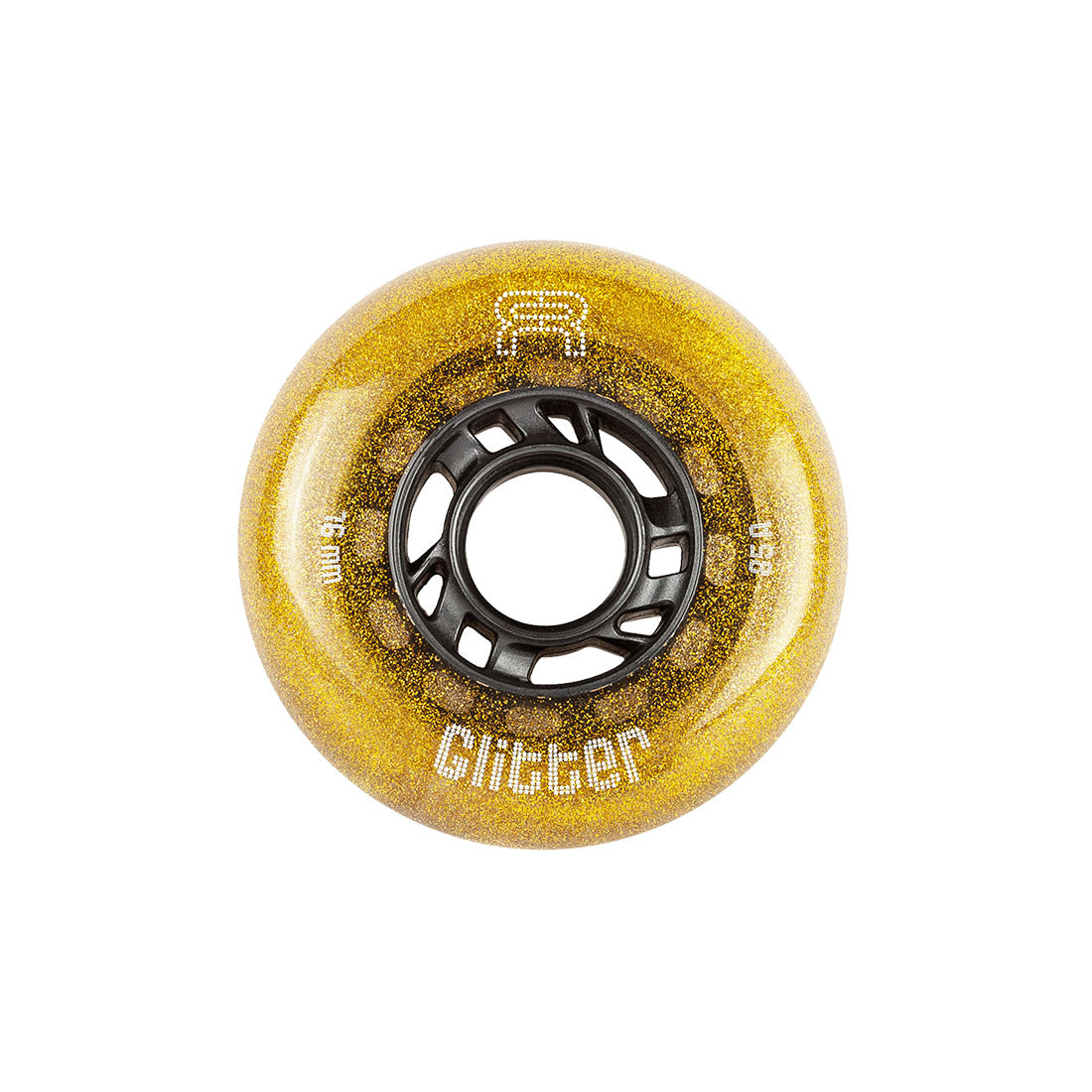 FR Glitter 76mm 85a Wheels - Single Gold Inline Rec Wheels