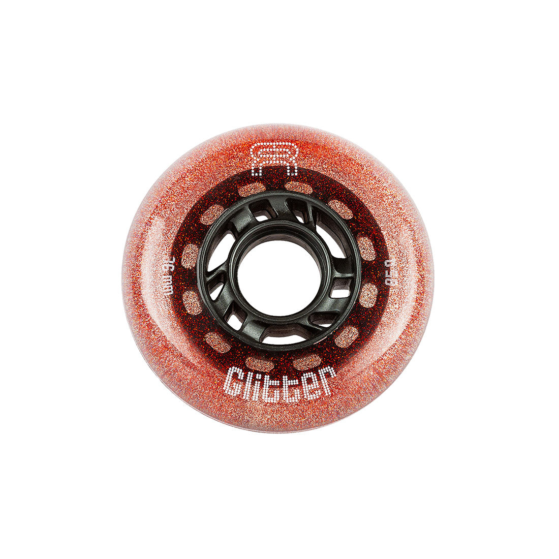FR Glitter 76mm 85a Wheels - Single Red Inline Rec Wheels