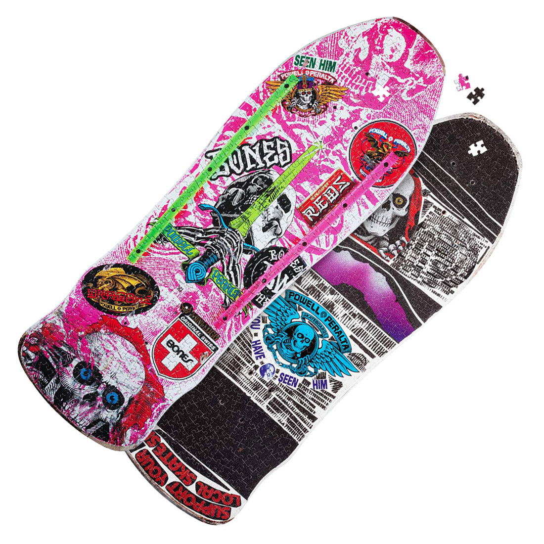 Powell Peralta 500pc Puzzle - Geegah Skull & Sword Pink Skateboard Accessories