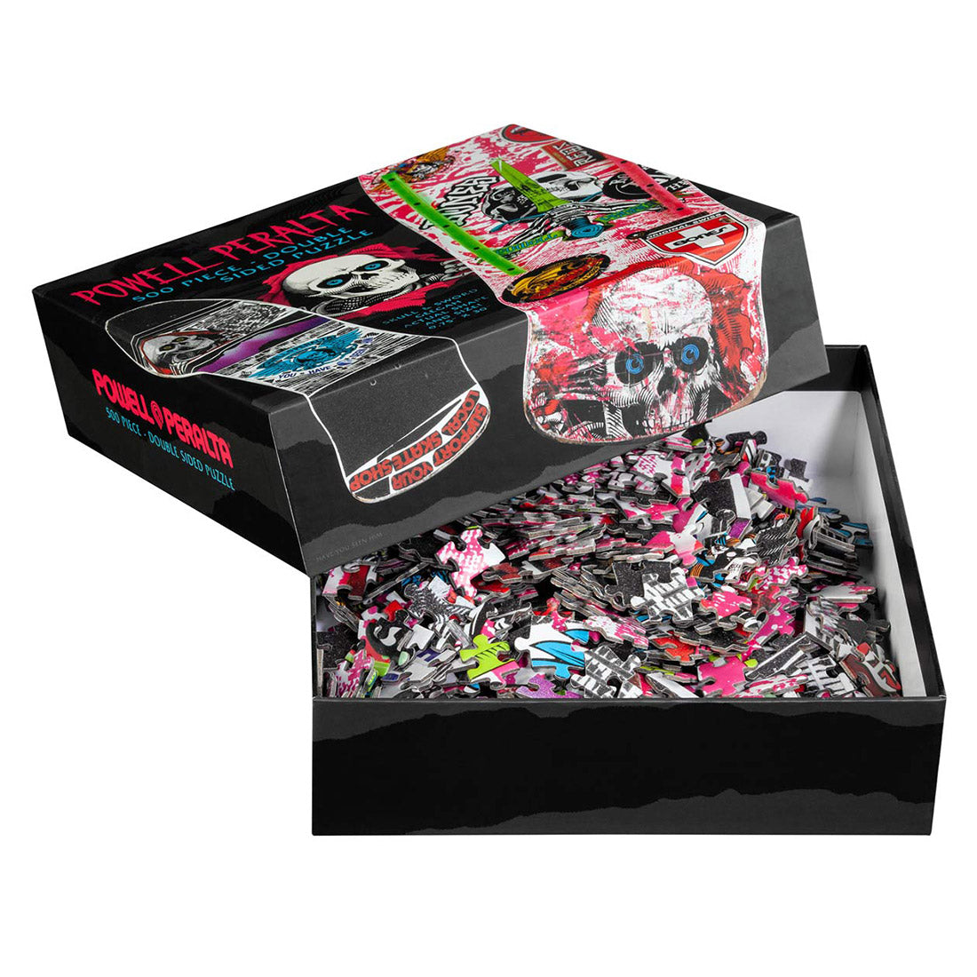 Powell Peralta 500pc Puzzle - Geegah Skull & Sword Pink Skateboard Accessories