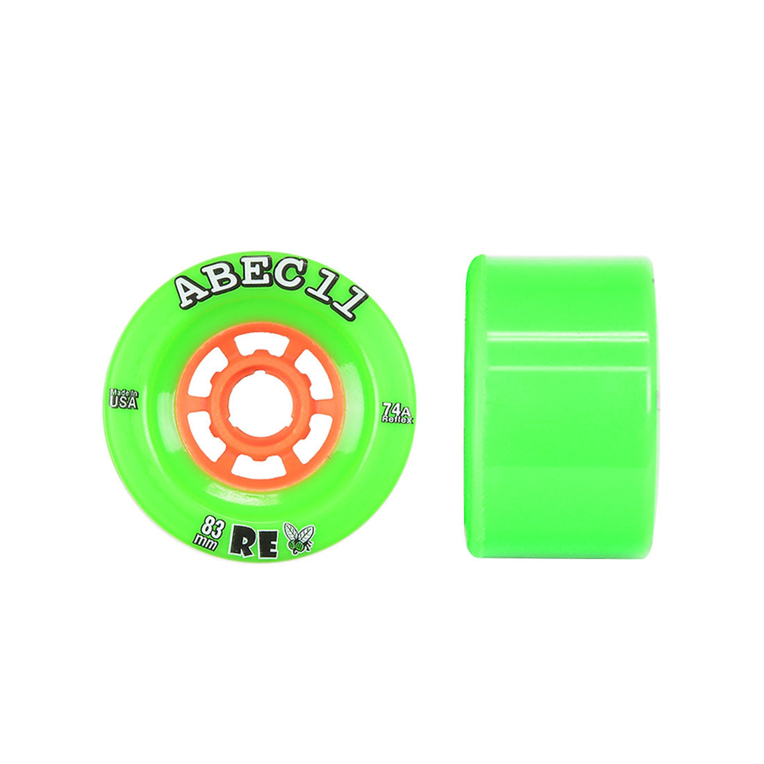 ABEC 11 Refly 83mm 74a 4pk - Lime Green Skateboard Wheels