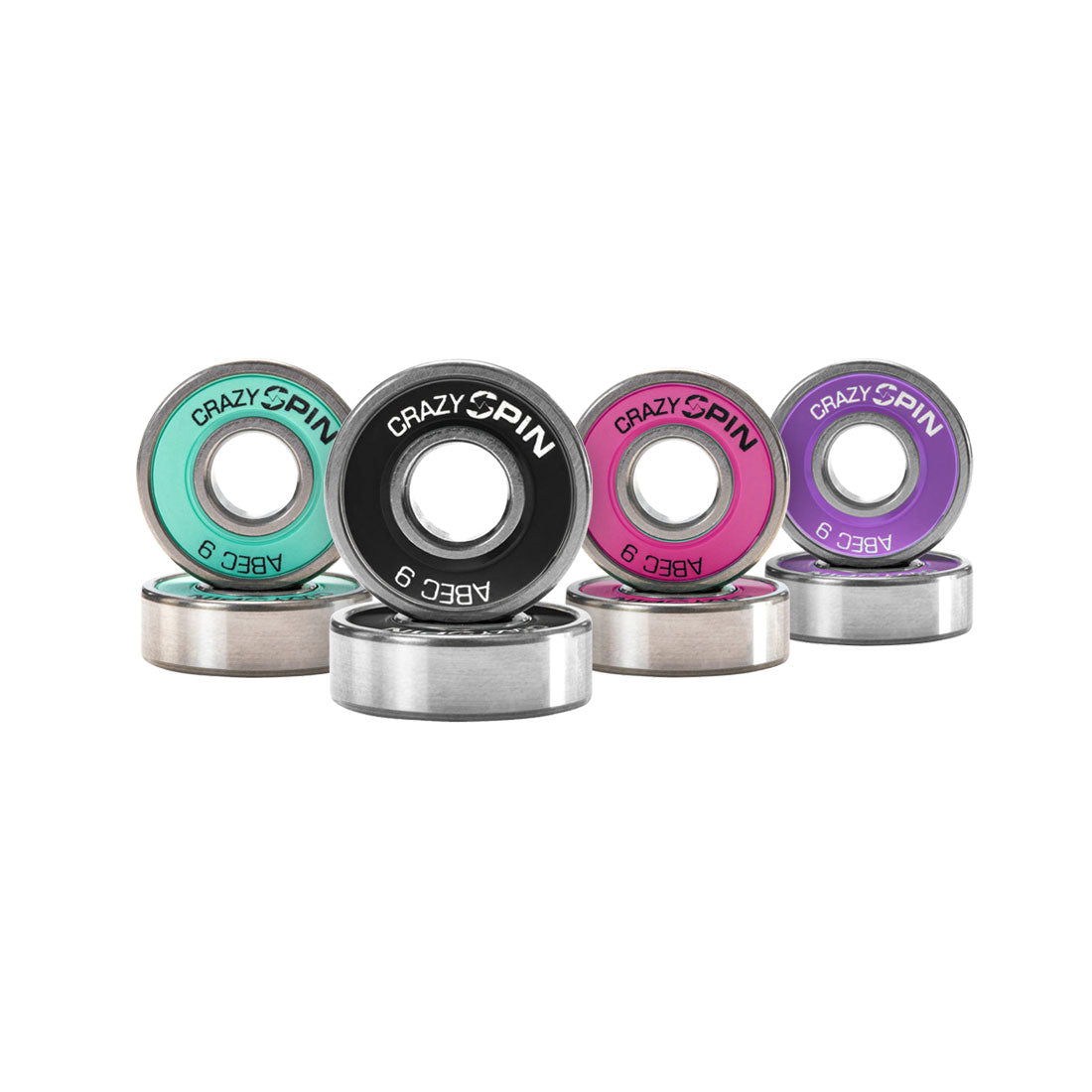 Crazy Spin Bearings 8mm 16pk Inline and Quad Bearings