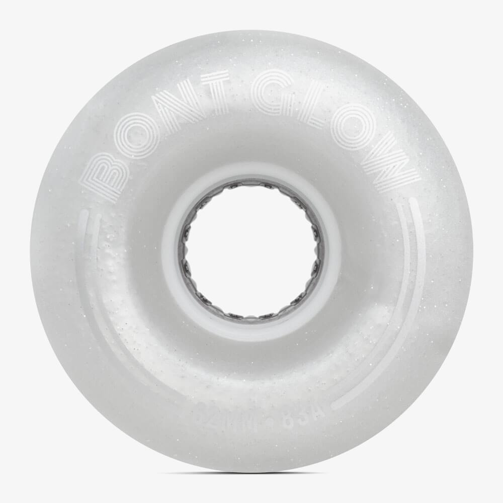 Bont Glow LED Quad Wheel 4pk Pearl White Roller Skate Wheels