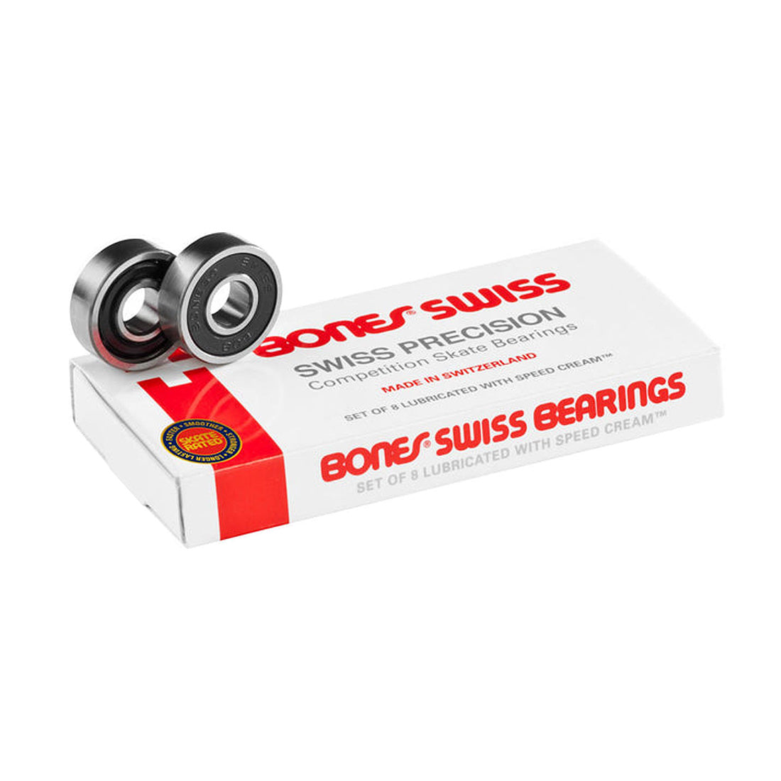 Bones Swiss Precision Bearings 8pk Skateboard Bearings
