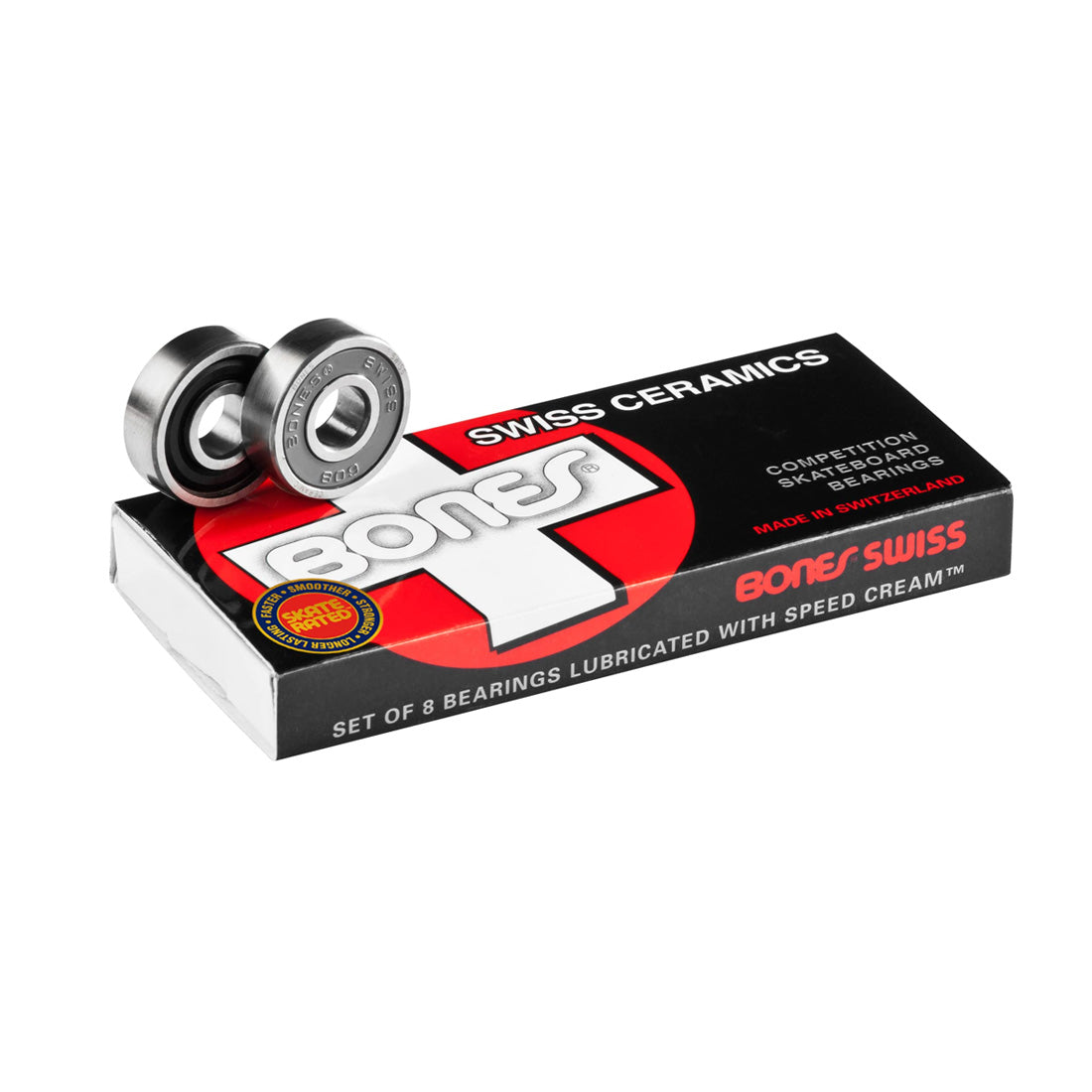 Bones Swiss Ceramic Bearings 8pk Skateboard Bearings