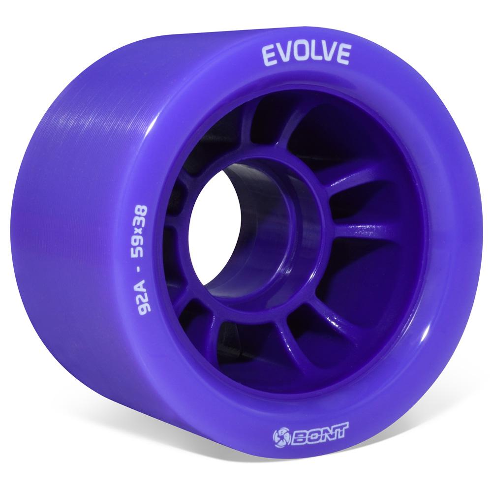 Bont Evolve Derby Wheels 59mm 4pk 92a Roller Skate Wheels