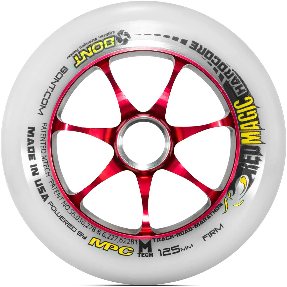 Bont Red Magic Hardcore Wheel 125mm Firm Inline Wheels