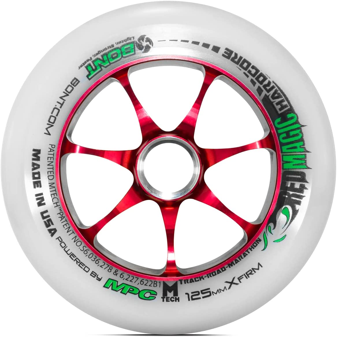 Bont Red Magic Hardcore Wheel 125mm X-Firm Inline Wheels