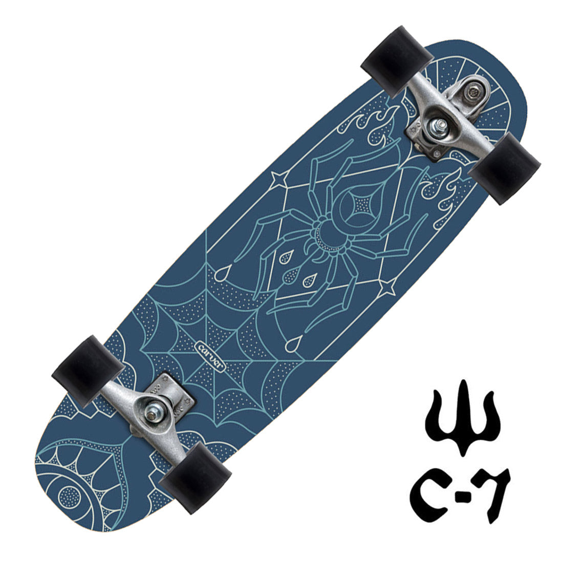 Carver Blue Widow 33 Complete C7 Skateboard Compl Carving and Specialty