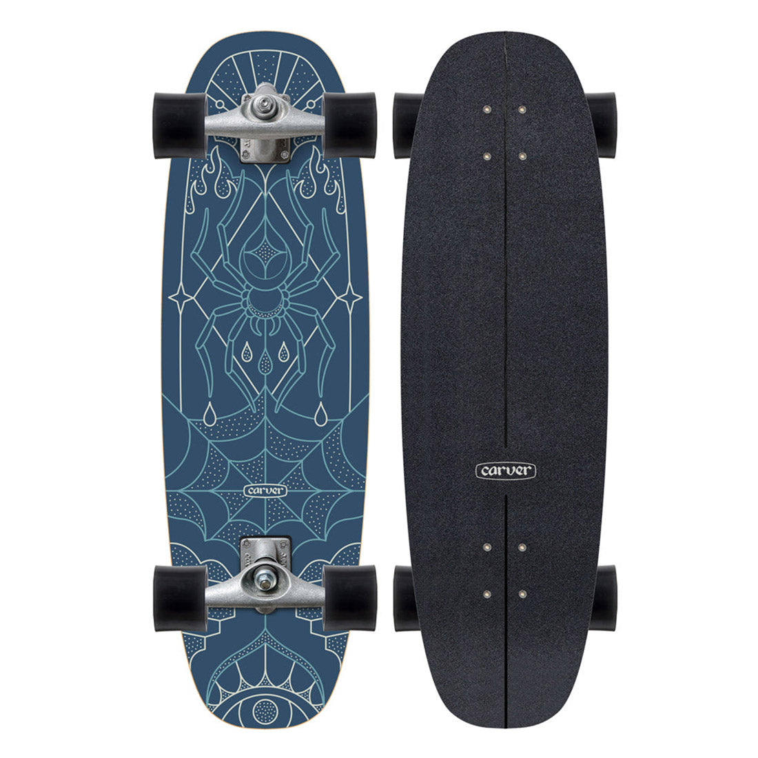 Carver Blue Widow 33 Complete Skateboard Compl Carving and Specialty