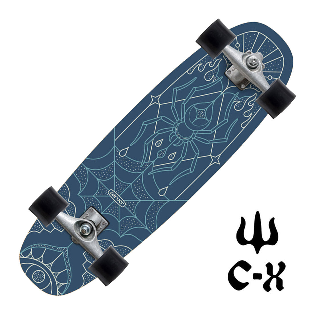 Carver Blue Widow 33 Complete CX Skateboard Compl Carving and Specialty
