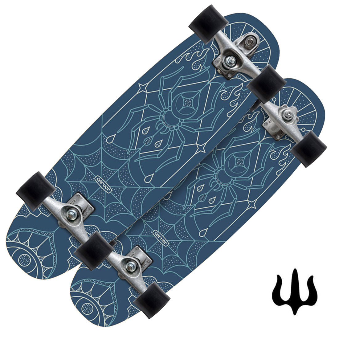 Carver Blue Widow 33 Complete Skateboard Compl Carving and Specialty