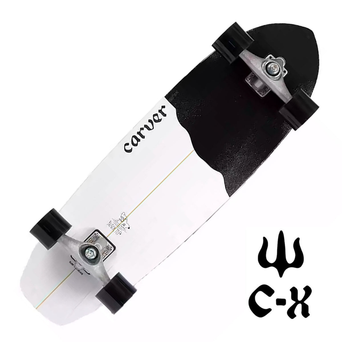 Carver Black Tip 32.5 Complete CX Skateboard Compl Carving and Specialty