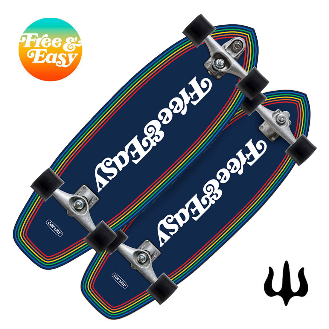 Carver x Free & Easy Prism 30.75 Complete Skateboard Compl Carving and Specialty