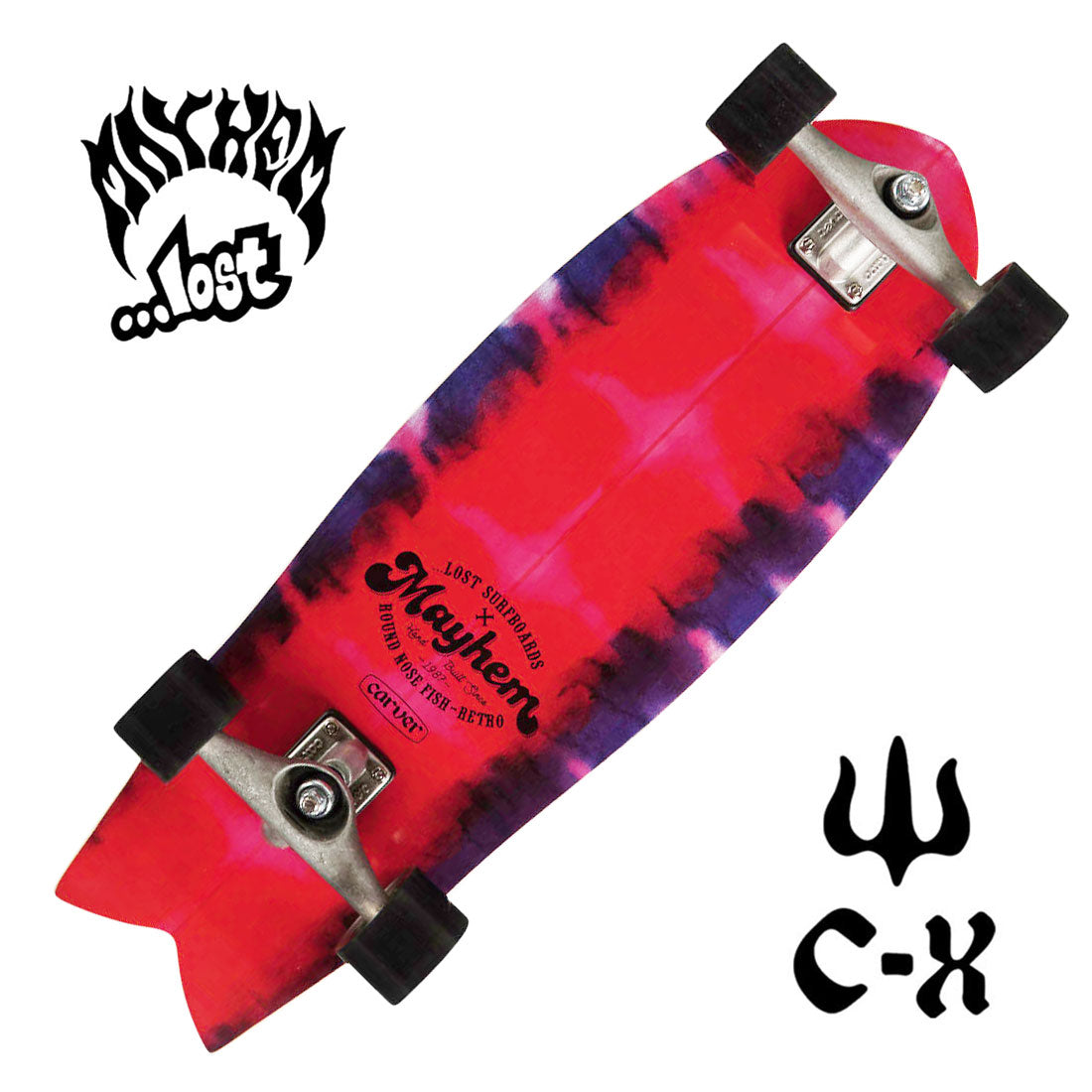 Carver x Lost RNF Retro Pink 29.5 Complete CX Skateboard Compl Carving and Specialty