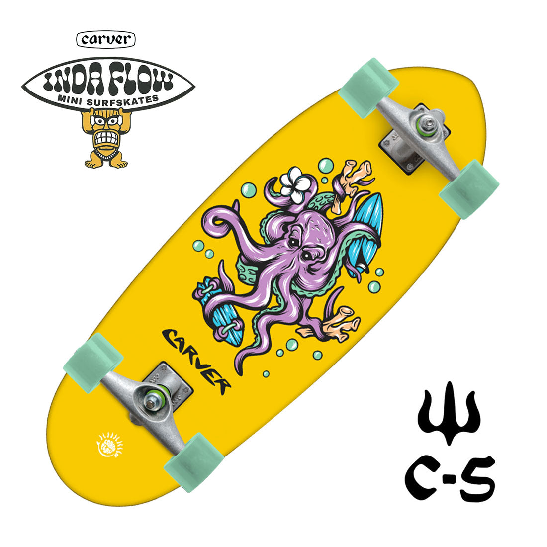 Carver Octo Goner 25 C5 Mini Complete Skateboard Compl Carving and Specialty