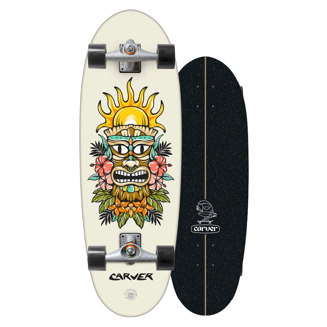 Carver C5 Mini Surfskate 28" Tiki Sunrise Skateboards