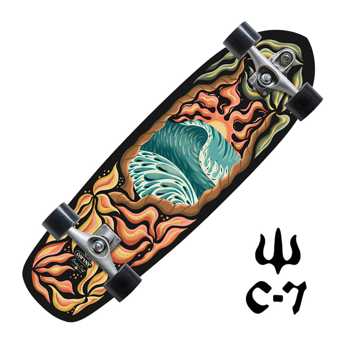 Carver Psychedelic Sunset 32 Complete C7 Skateboard Compl Carving and Specialty