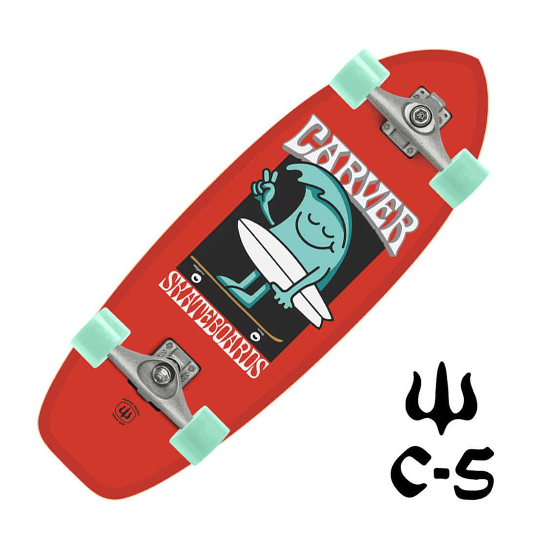 Carver Wavy Davy 28 C5 Complete Skateboard Compl Carving and Specialty