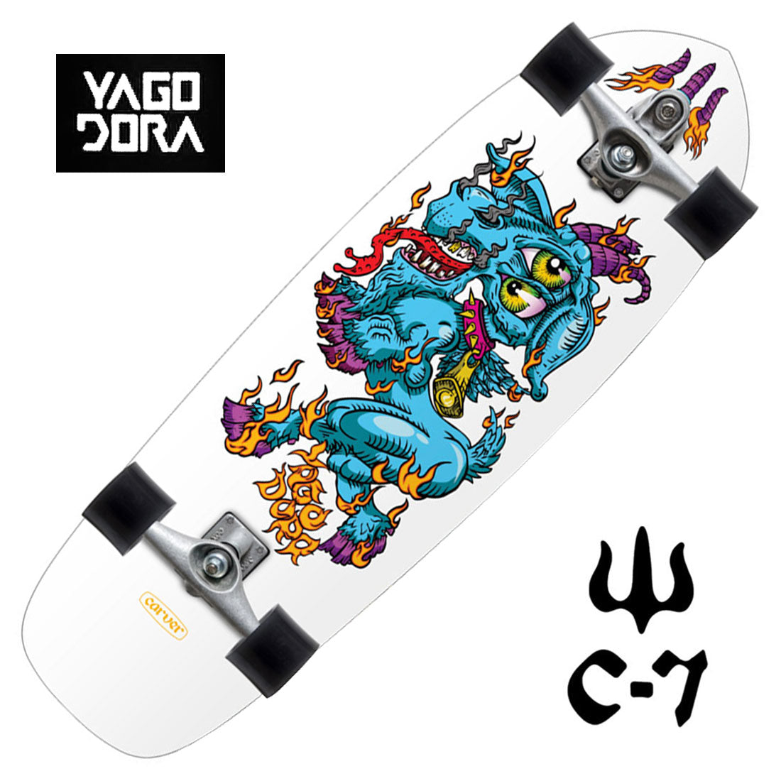 Carver x Yago Fire Goat 30.75 Complete C7 Skateboard Compl Carving and Specialty
