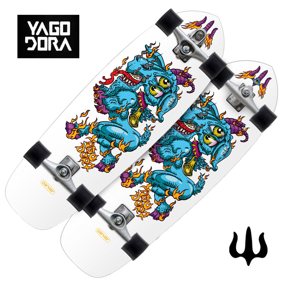 Carver x Yago Fire Goat 30.75 Complete Skateboard Compl Carving and Specialty