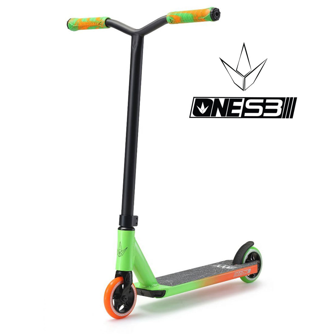 Envy ONE S3 Complete - Green/Orange Scooter Completes Trick