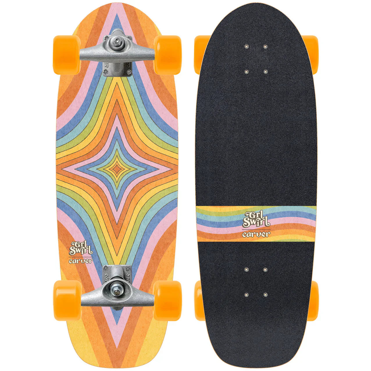 Carver x GIRLSWIRL Cx Raw Complete Surf Skate Sunflower/Daydream/LongSwirl Daydream Skateboards