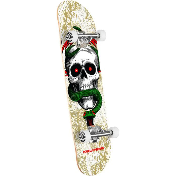 Powell Peralta Skull & Snake White/Metallic Gold 7.75" x 31.08" Complete Skateboard Skateboard Completes Modern Street
