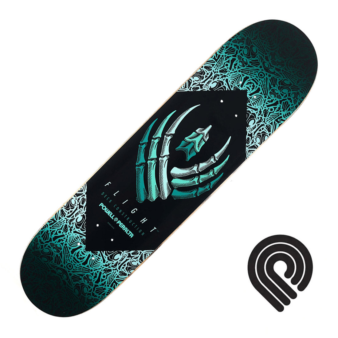Powell Peralta Flight Bones 8.25 Deck - Teal - Skater HQ