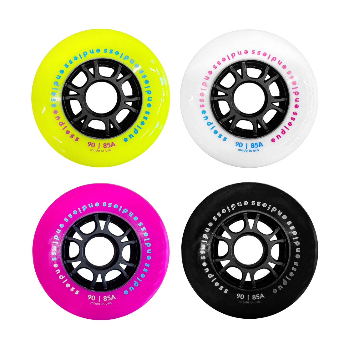 Endless 90mm Wheels 4pk Inline Rec Wheels