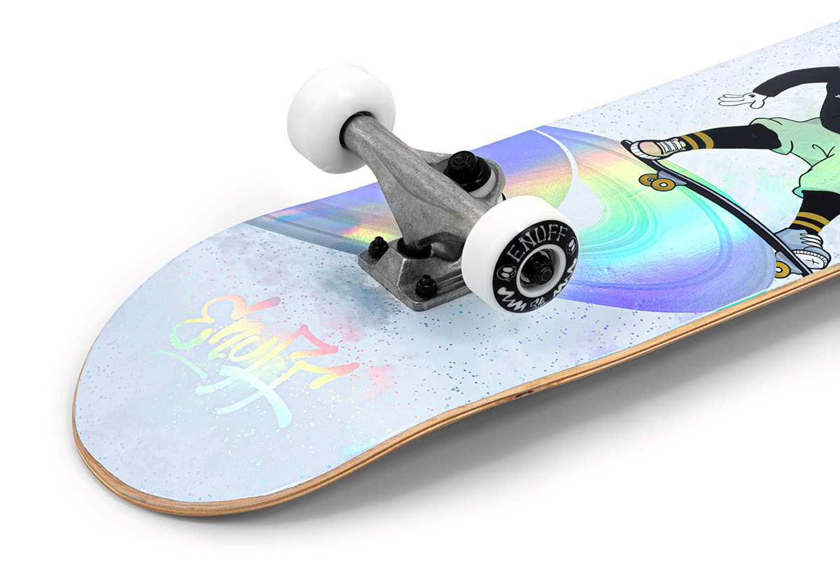 Enuff Skully Hologram Skateboard 7.25" Mini Complete Skateboard