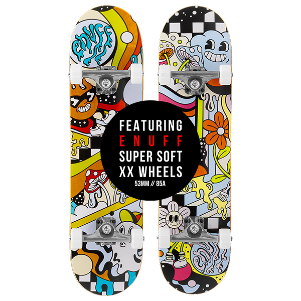 Enuff Meltworld Skateboard 7.75" Complete Skateboard