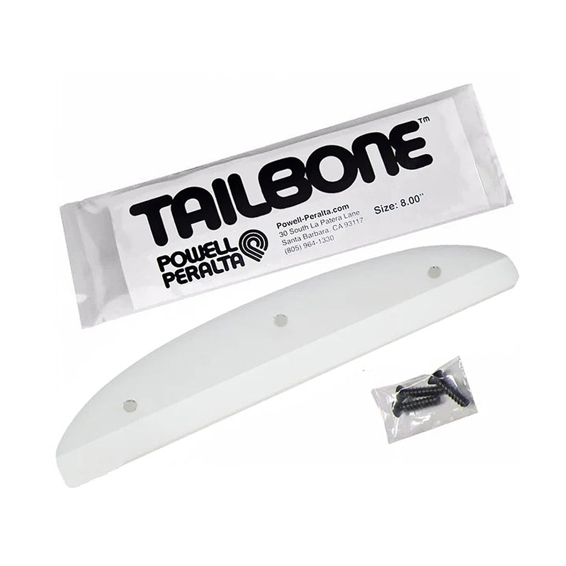 Powell Peralta Tail Bone - White Skateboard Hardware and Parts