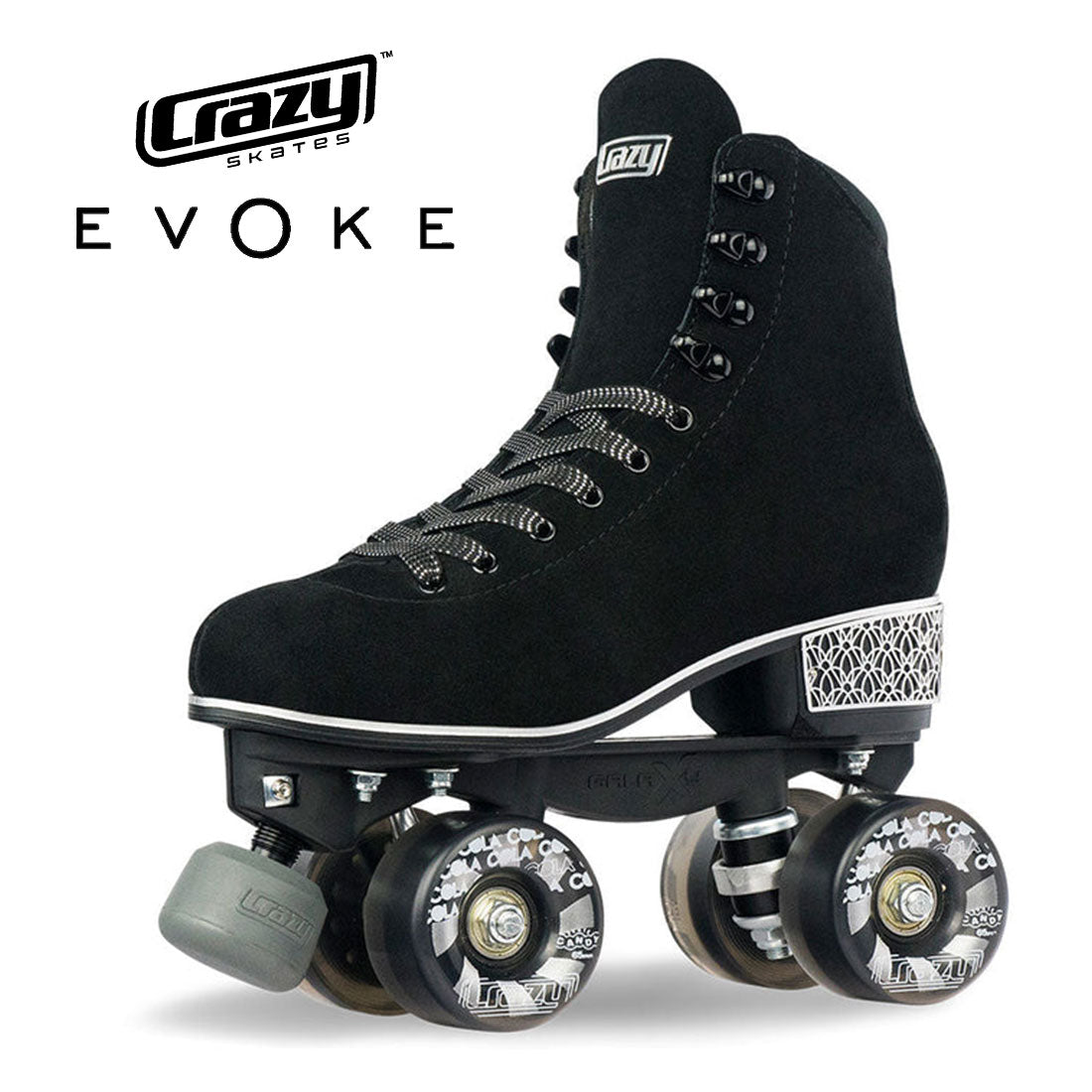Crazy Evoke Roller - Suede Black Roller Skates