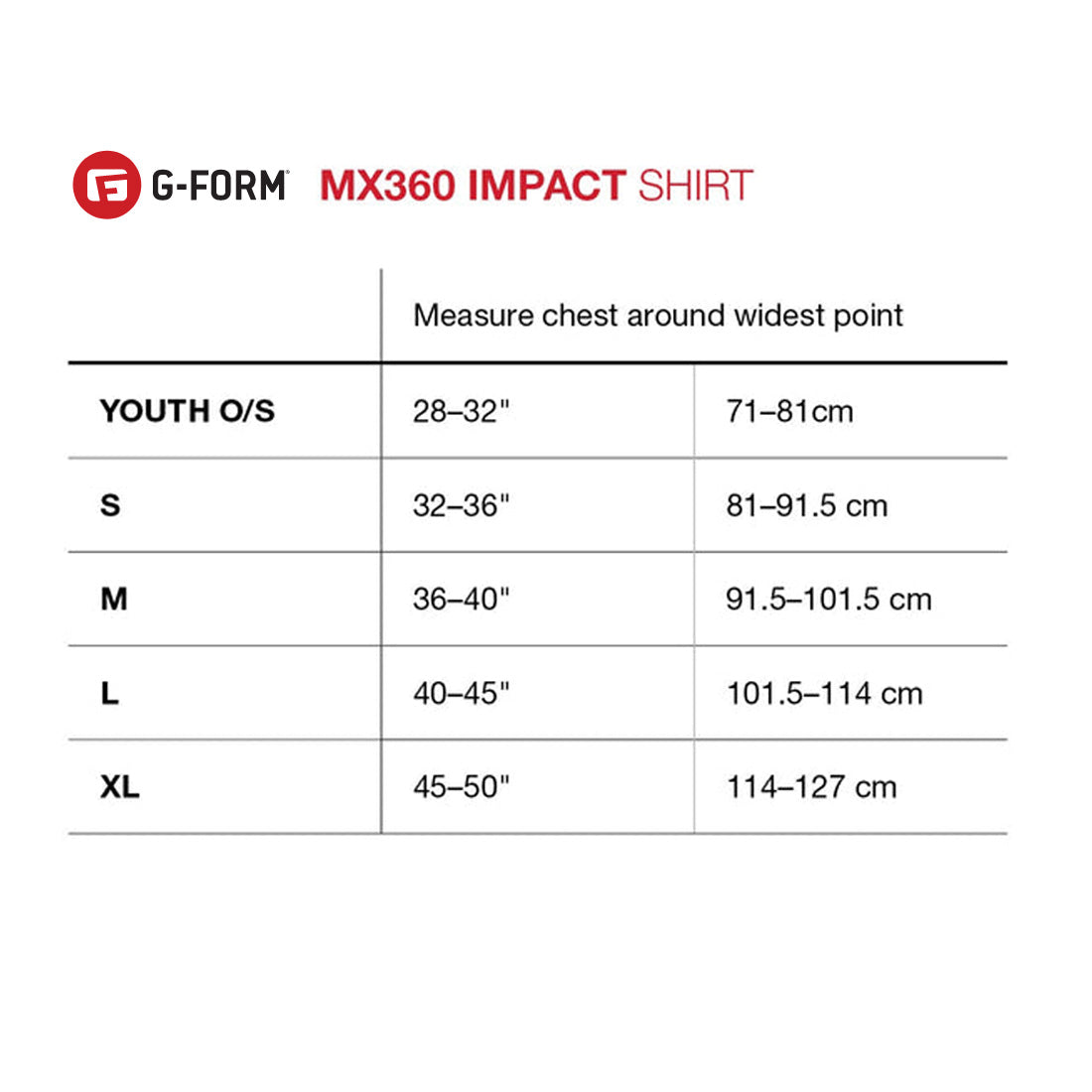 G-Form MX360 Impact Shirt Protective Gear