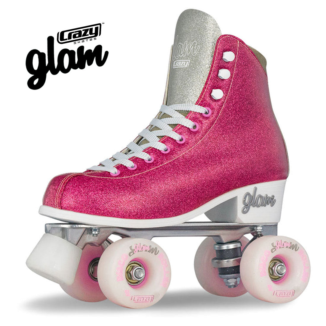 Crazy Disco Glam Pink/Silver - Adult Roller Skates