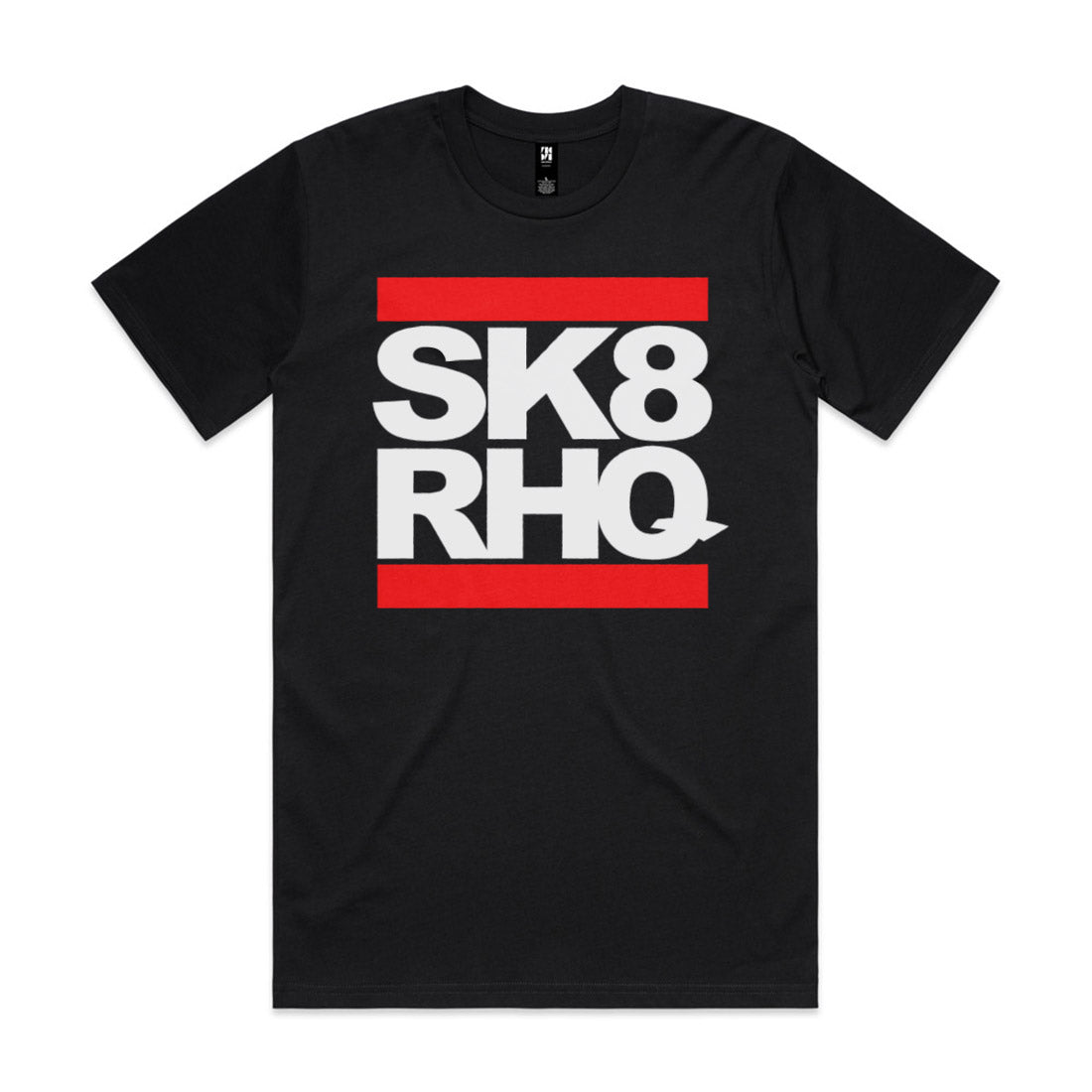 Skater HQ Adult Stacked Tee - Black Apparel Skater HQ Clothing