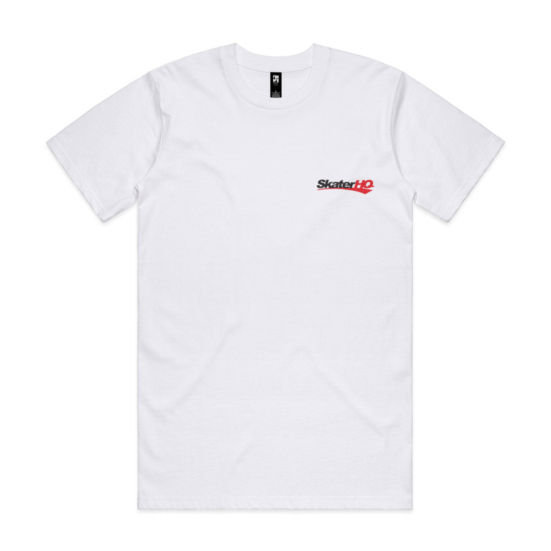 Skater HQ Adult Swoosh Tee - White Apparel Skater HQ Clothing