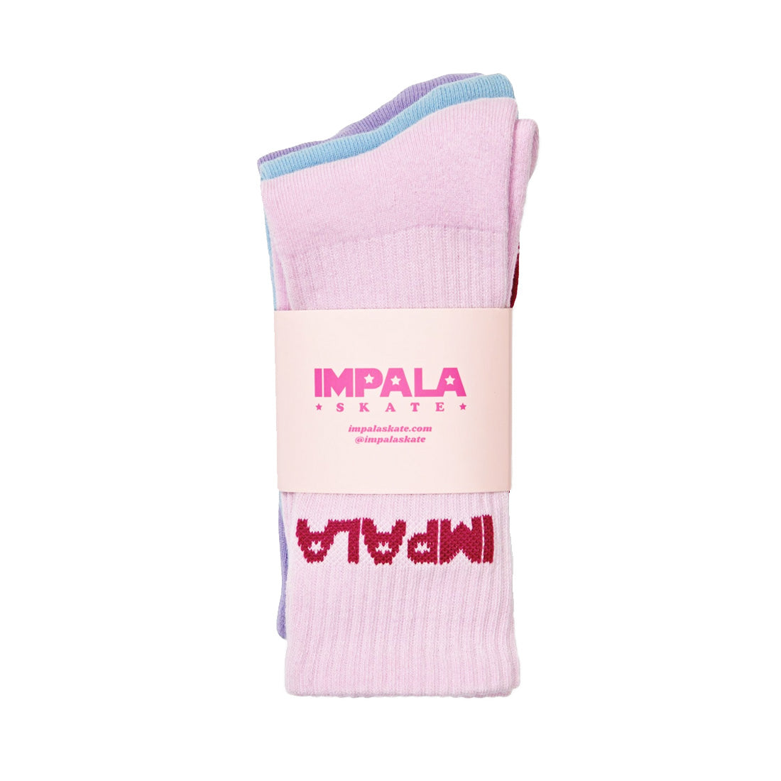 Impala Skate Crew Socks 3pk - Pastel Apparel Socks