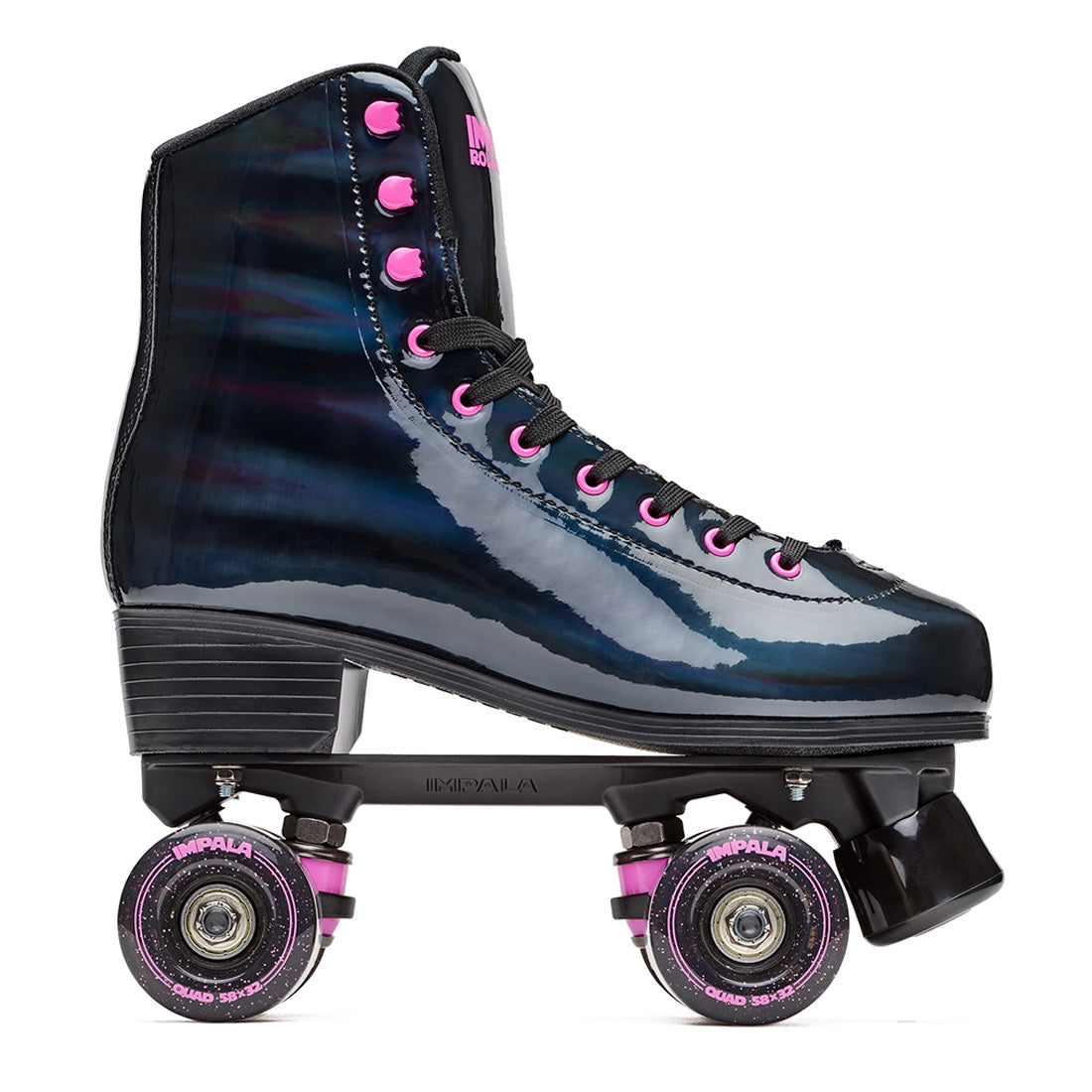Impala Sidewalk - Holographic Black Roller Skates